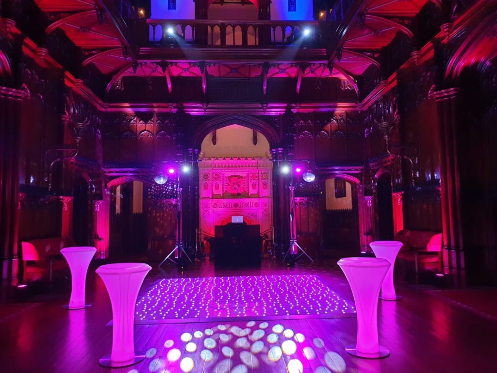 LED Dancefloor & poseur tables - Allerton Castle